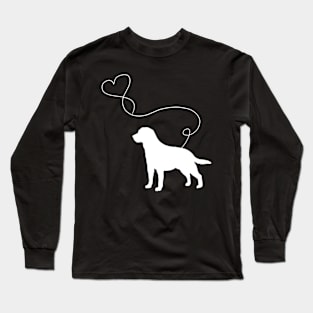 dog cute labrador heart Long Sleeve T-Shirt